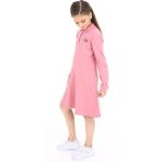 Toontoy Kız Çocuk Baskılı Relax Fit Polo Yaka Düğmeli Uzun Kollu Elbise - - 13 - 14 Yaş - Gül Kurusu