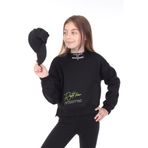 TOONTOY Kız Çocuk Baskılı Sweatshirt, 10-11 Yaş, 22562, Siyah, kız-çocuk