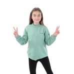 TOONTOY Kız Çocuk Baskılı Sweatshirt, 6-7 Yaş, 22718, Yeşil, kız-çocuk
