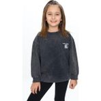 Toontoy Kız Çocuk Baskılı Sweatshirt - 6 Yaş - Füme