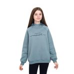 Toontoy Kız Çocuk Baskılı Sweatshirt Açık Mavi 12-13 YAŞ