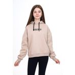 Toontoy Kız Çocuk Baskılı Sweatshirt Bej 13-14 YAŞ