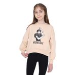 Toontoy Kız Çocuk Baskılı Sweatshirt Bej 6 YAŞ