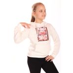 Toontoy Kız Çocuk Baskılı Sweatshirt Ekru 12 YAŞ