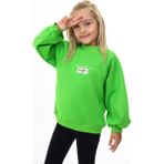 Toontoy Kız Çocuk Baskılı Sweatshirt Fıstık Yeşili 5 YAŞ