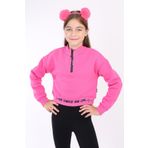 Toontoy Kız Çocuk Baskılı Sweatshirt Fuşya 13-14 YAŞ