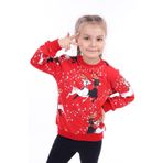 Toontoy Kız Çocuk Baskılı Sweatshirt Kırmızı 7 YAŞ
