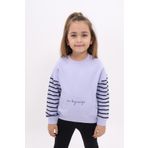Toontoy Kız Çocuk Baskılı Sweatshirt Mavi 5 YAŞ