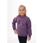 Toontoy Kız Çocuk Baskılı Sweatshirt Mor 6 YAŞ