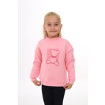 Toontoy Kız Çocuk Baskılı Sweatshirt Pembe 3 YAŞ