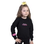 Toontoy Kız Çocuk Baskılı Sweatshirt Siyah 7 YAŞ