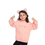 Toontoy Kız Çocuk Baskılı Sweatshirt Somon 3 YAŞ