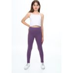 Toontoy Kız Çocuk Baskılı Tayt - 10 - 11 Yaş - Mor