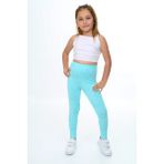 Toontoy Kız Çocuk Baskılı Tayt - 4 Yaş - Mint Yeşili