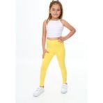 Toontoy Kız Çocuk Baskılı Tayt - 5 Yaş - Koyu Sarı