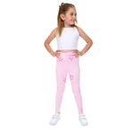 Toontoy Kız Çocuk Baskılı Tayt - 6 Yaş - Pembe