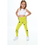 Toontoy Kız Çocuk Baskılı Tayt Açık Yeşil 3 YAŞ