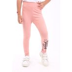 Toontoy Kız Çocuk Baskılı Tayt Koyu Pudra 5 YAŞ