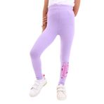 Toontoy Kız Çocuk Baskılı Tayt Lila 3 YAŞ