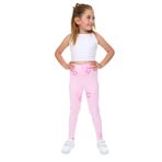 Toontoy Kız Çocuk Baskılı Tayt Pembe 4 YAŞ