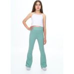 Toontoy Kız Çocuk Baskılı Tayt Yeşil 6-7 YAŞ