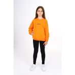 Toontoy Kız Çocuk Baskılı Taytlı Takım - 10 - 11 Yaş - Oranj