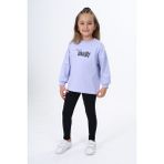 Toontoy Kız Çocuk Baskılı Taytlı Takım - Mavi - 2 Yaş