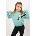 TOONTOY Kız Çocuk Baskılı Tişört 12-13 Yaş, 12-13 Yaş, 22513, Yeşil, Kız çocuk