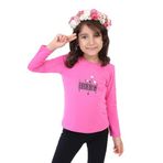 TOONTOY Kız Çocuk Baskılı Tişört 4 Yaş, 4 Yaş, 22538, Fuşya, Kız Çocuklar