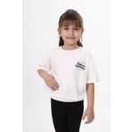 Toontoy Kız Çocuk Baskılı Tişört Ekru 3 YAŞ