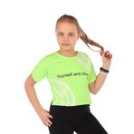 Toontoy Kız Çocuk Baskılı Tişört Neon Yeşil 10-11 YAŞ