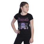 Toontoy Kız Çocuk Baskılı Tişört Siyah 14 YAŞ