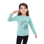 Toontoy Kız Çocuk Baskılı Tişört Yeşil 4 YAŞ