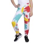 Toontoy Kız Çocuk Batik Desenli İki Yanı Cepli Eşofman Alt Yeşil 12 YAŞ
