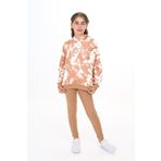Toontoy Kız Çocuk Batik Desenli Taytlı Takım