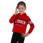 Toontoy Kız Çocuk Be Proud Baskılı Sweatshirt Kırmızı 7 YAŞ