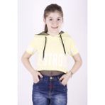Toontoy Kız Çocuk Be Strong Baskılı Kapüşonlu T-Shirt - 8 Yaş - Sarı