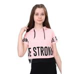 TOONTOY Kız Çocuk Be Strong Baskılı Kapüşonlu Tişört Pembe Melanj 10 Yaş, 10 Yaş, 10952-, Pembe Melanj, Kız Çocuklar