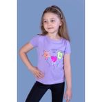 Toontoy Kız Çocuk Beautıful Today Baskılı Pul Işlemeli Tişört - 1 Yaş - Lila