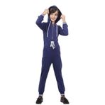 TOONTOY Kız Çocuk Beli Bağçıklı Kapşonlu Tulum 14 Yaş, 14 Yaş, Beli Bağçıklı Kapşonlu Tulum, Lacivert, Üniseks