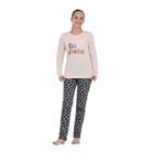 TOONTOY Kız Çocuk Big Dream Baskılı Pijama Takım, 12-13 Yaş, 24895, Pudra, kız-çocuk