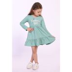 Toontoy Kız Çocuk Birthday Girl Baskılı Elbise