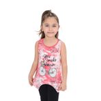 Toontoy Kız Çocuk Bisiklet Baskılı Atlet Nar Çiçeği 5 YAŞ