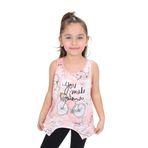 Toontoy Kız Çocuk Bisiklet Baskılı Atlet Somon 5 YAŞ