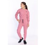 Toontoy Kız Çocuk Bisiklet Yaka Düşük Kol Crop Eşofman Takım