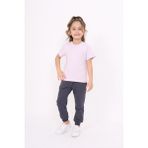 Toontoy Kız Çocuk Bisiklet Yaka Kısa Kollu Tişört - Açık Lila - 2