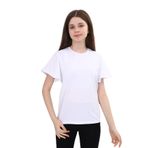 TOONTOY Kız Çocuk Bisiklet Yaka Volanlı Kol Tişört 10-11 Yaş, 10-11 Yaş, 23199, Beyaz, Kız çocuk