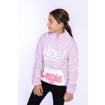 Toontoy Kız Çocuk Bol Yaka Reklektörlü Kanguru Cepli Sweatshirt Açık Lila 8-9 YAŞ