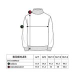 Toontoy Kız Çocuk Bol Yaka Reklektörlü Kanguru Cepli Sweatshirt Antrasit Melanj 8-9 YAŞ