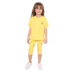 Toontoy Kız Çocuk Bunny Baskılı Kaprili Takım Koyu Sarı 3 YAŞ